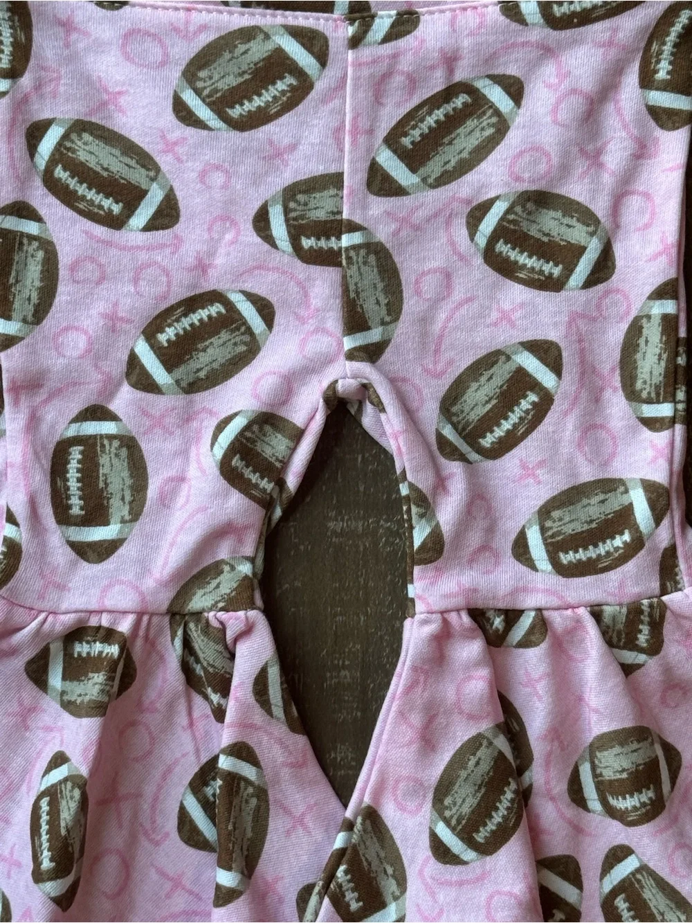 Baby Girl Pink Football Game Day Bell Bottom Flare Pants 6M Gameday Season
